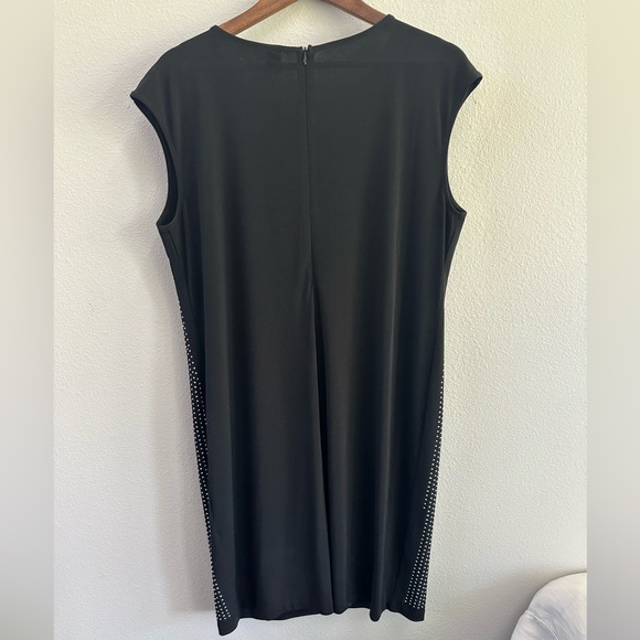 Chico’s black label studded black jersey dress sleeveless large Chico’s size 2 - Picture 3 of 7